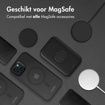 Accezz Rugged Frosted met MagSafe voor Apple iPhone 16 Pro Max Telefoonhoesje Zwart