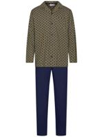 Duurzame katoenen heren doorknooppyjama - thumbnail