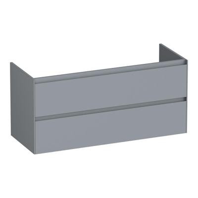Brauer Inspire - Onderkast - 120 cm - met 2 Softclose Lades Greeploos en 1 Sifon Uitsparing - Mat Grijs
