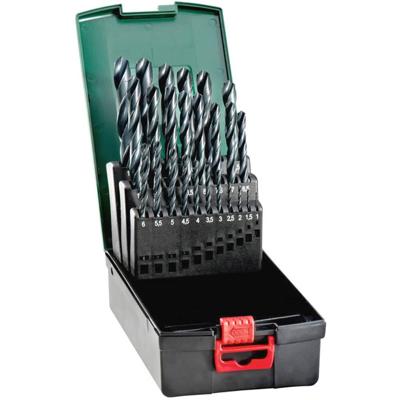 Metabo 627159000 Metaal-spiraalboor 25-delig 1 mm, 1.5 mm, 2 mm, 2.5 mm, 3 mm, 3.5 mm, 4 mm, 4.5 mm, 5 mm, 5.5 mm, 6 mm, 6.5 mm, 7 mm, 7.5 mm, 8 mm, 8.5 mm, 9