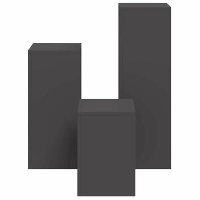 VidaXL Plantenstandaard 3 pcs zwart staal