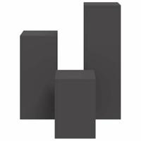VidaXL Plantenstandaard 3 pcs zwart staal - thumbnail