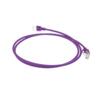 ACT Paarse 2 meter LSZH U/FTP CAT6A datacenter slimline patchkabel snagless met RJ45 connectoren - thumbnail