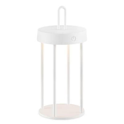 Draadloze Oplaadbare LED Tafellamp - Binnen & Buiten - Dimbaar - ø12.8 x 28.4 cm - Warmwit licht - 3000mAh - White