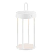 Draadloze Oplaadbare LED Tafellamp - Binnen & Buiten - Dimbaar - ø12.8 x 28.4 cm - Warmwit licht - 3000mAh - White - thumbnail
