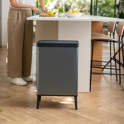 Staande prullenbak - VERTO - CURVER - Touch opening - 54 L - Parelblauw