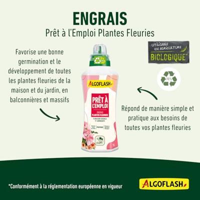 Kant-en-klare meststof - ALGOFLASH - Bloeiende planten - 1 L - UAB