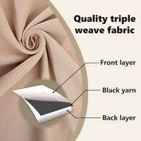 VidaXL Zwart-out gordijnen met ringen 2 pcs taupe 140 x 140 cm - thumbnail