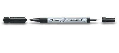 Cd marker PILOT twin fijn en extra fijn zwart