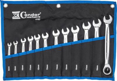 Condor Ratchets-ring/fork-lock. sw 8-19mm 12pcs.