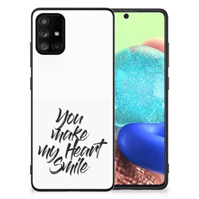Samsung Galaxy A71 | Telefoon Hoesje | met tekst Heart Smile Samsung Galaxy A71 | Telefoon Hoesje | met tekst Heart Smile