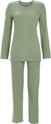 Groene pyjama Ringella rib