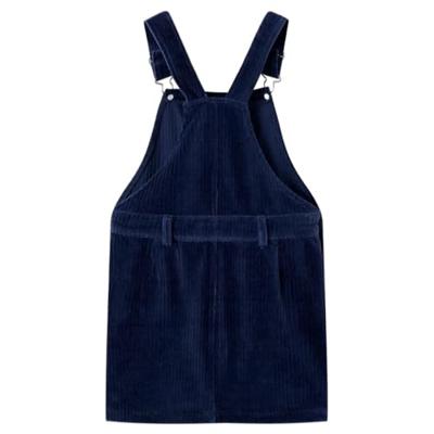 Kindertuinjurk 116 ribfluweel marineblauw - thumbnail