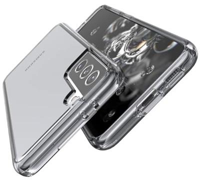 Casecentive Shockproof case Samsung Galaxy S21 Plus smoked transparant