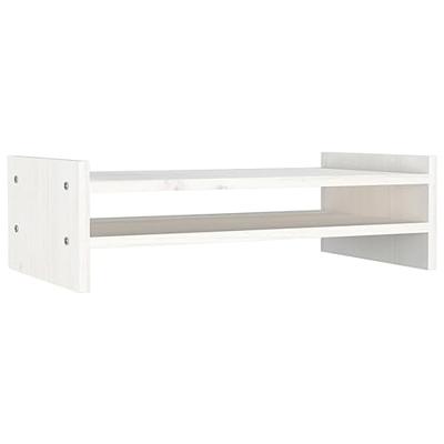 VidaXL Monitorstandaard 50x27x15 cm massief grenenhout wit VidaXL Monitorstandaard 50x27x15 cm massief grenenhout wit