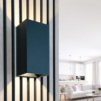 Miles XL LED Wandlamp - 20W 2000lm - IP65 Waterdicht - 3000K Warm Wit - Binnen en buiten - Up & Down Light - Zwart - thumbnail