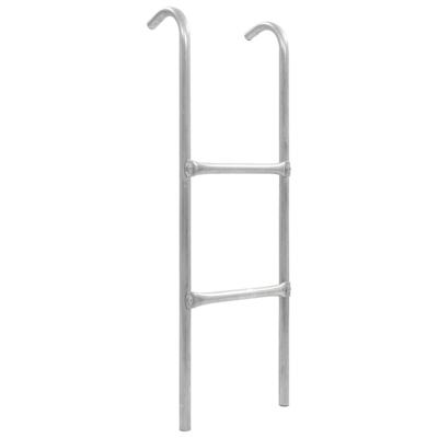 VidaXL Trampolineladder met 2 sporten 102,6 cm staal zilverkleurig VidaXL Trampolineladder met 2 sporten 102,6 cm staal zilverkleurig