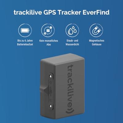 Trackilive EverFind GPS-tracker Voertuigtracker, Multifunctionele tracker Zwart 1 stuk(s)