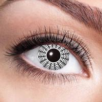 contactlenzen Spider siliconen zwart/wit 2 stuks - thumbnail