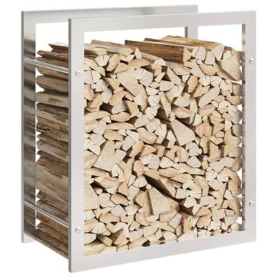 VidaXL Haardhoutrek 50x28x56 cm roestvrij staal VidaXL Haardhoutrek 50x28x56 cm roestvrij staal