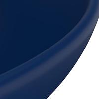 Wastafel rond 32,5x14 cm keramiek mat donkerblauw - thumbnail
