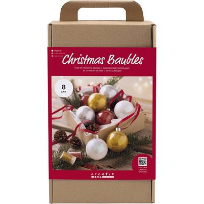 Creativ Company Hobbyset kerstballen, glitter, 1 doos Creativ Company Hobbyset kerstballen, glitter, 1 doos
