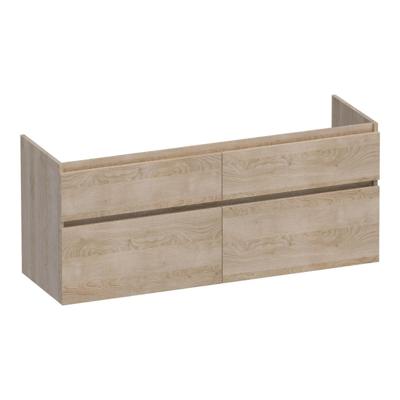 Brauer Delight - Onderkast - 140 cm - met 4 Softclose Lades Greeploos en 2 Sifon Uitsparingen - Sunlit