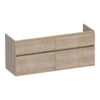 Brauer Delight - Onderkast - 140 cm - met 4 Softclose Lades Greeploos en 2 Sifon Uitsparingen - Sunlit - thumbnail