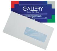 Gallery enveloppen ft 114 x 229 mm, met venster rechts, gegomd, pak van 50 stuks - thumbnail