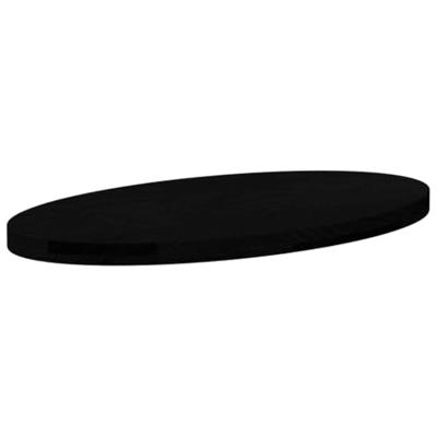 Tafelblad 80x40x4 cm ovaal massief eikenhout donkerbruin