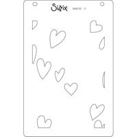 Sizzix • layered stencils a6 mark making hearts 4pcs - thumbnail