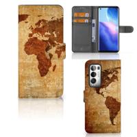 OPPO Find X3 Neo 5G | Flip Cover | Wereldkaart - thumbnail