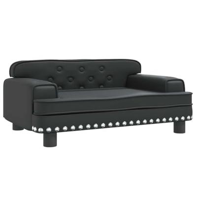 VidaXL Hondenmand 70x45x30 cm kunstleer zwart