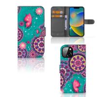 Apple iPhone 14 Hoesje Cirkels en Vlinders - thumbnail