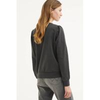 ONLY sweater ONLLUCINDA van biologisch katoen antraciet - thumbnail