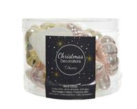 Figuur glas mix lichtroze 12st Kerst Decoris - Decoris - thumbnail