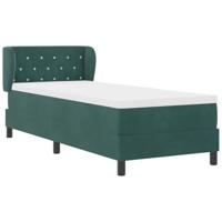 Boxspringbed met donkergrijs fluwelen matras 80x200 cm - thumbnail