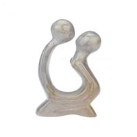 Beeldje Kisii Stel Grijs - thumbnail