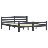 Bedframe massief grenenhout donkergrijs 160x200 cm - thumbnail