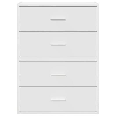 Kasten met 2 lades 2 st 60x31x40 cm bewerkt hout wit Kasten met 2 lades 2 st 60x31x40 cm bewerkt hout wit