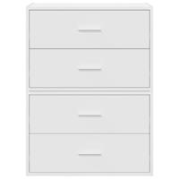 Kasten met 2 lades 2 st 60x31x40 cm bewerkt hout wit - thumbnail