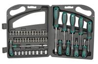 Brüder Mannesmann Schroevendraaier-, bit- en doppenset in koffer (47 dlg) - thumbnail