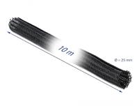 Delock 19047 19047 Gevlochten slang Zwart Polyester 10 m 26 mm (max) 1 stuk(s) - thumbnail