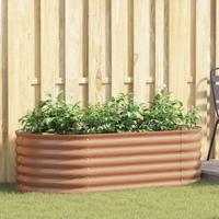 Verhoogde plantenbak Bruin 160 x 80 x 44 cm Staal - thumbnail