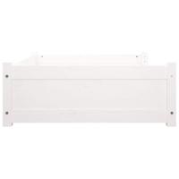 Hondenmand 95,5x65,5x28 cm massief grenenhout wit - thumbnail