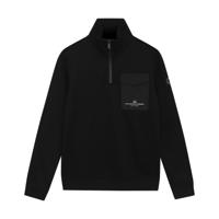 Rellix winter sweater jongens - zwart - rits, zak - thumbnail