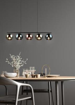 Trio Design hanglampSheldon zwart met smoke glas - R31305017