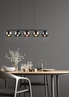 Trio Design hanglamp Sheldon zwart met smoke glas R31305017 - thumbnail