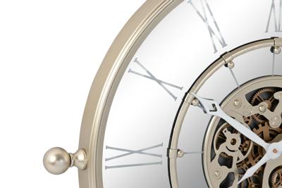 Muurklok Home ESPRIT Champagne Ijzer Spiegel 67 x 8 x 67 cm