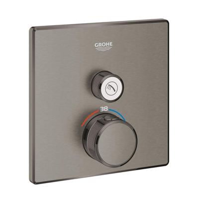 Opbouwdeel GROHE Grohtherm Smartcontrol Douche T, Vierkant Hard Graphite Geborsteld